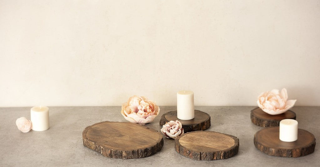 Wooden trivets for dining table