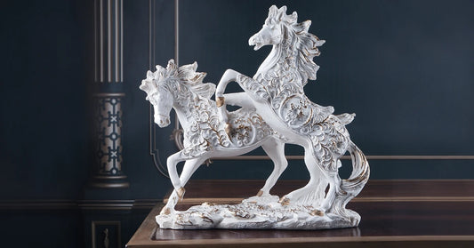 White Horse Statue Showpiece vastu