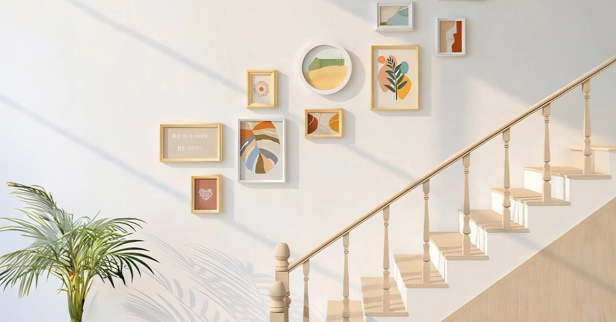 Simple Staircase Wall Decor Ideas Modern Living Room