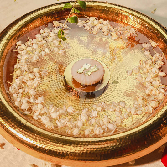 Set of two Lakshmi Kadam - Marble & Brass