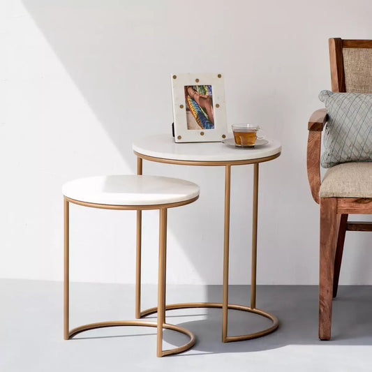 Adam Marble Nesting Table (Set of 2)