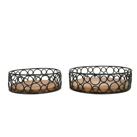 Maison Modern Radius Wood Serving Tray Set of 2