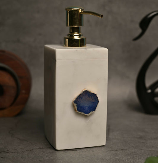 Natural Elegance: Agate Soap Dispenser for Luxurious Bathrooms
