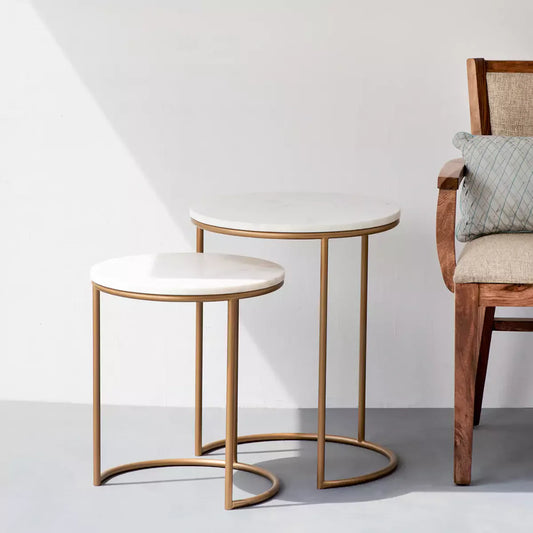 Adam Marble Nesting Table (Set of 2)