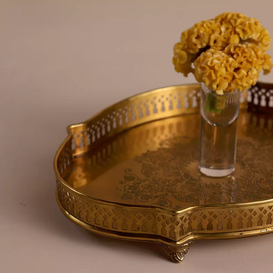 Victorian Curve Tray Large Gold