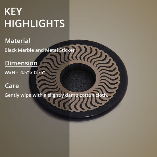 key highlights of Celestial black tea light candle stand
