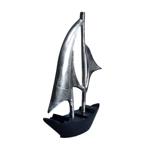 Sail Boat Showpiece | Table Decor Showpiece | 30x9x42 CM