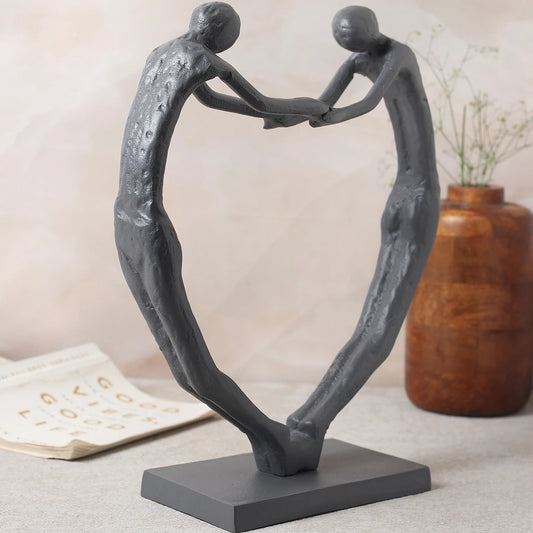 53-583-33-G Heartfelt Harmony Sculpture in Grey