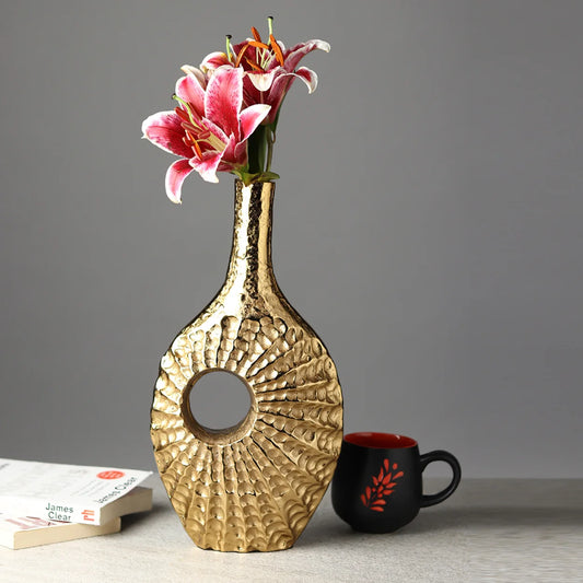 53-951-37-2 Seashell Serenity Vase - Large Gold