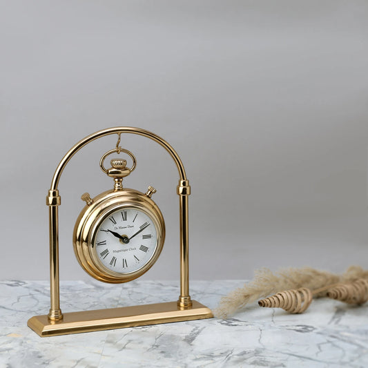 60-076-28-2 Archway Timepiece Gold Table Clock