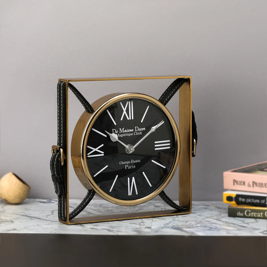 61-059-20-2 Timeless Straps Gold Table Clock