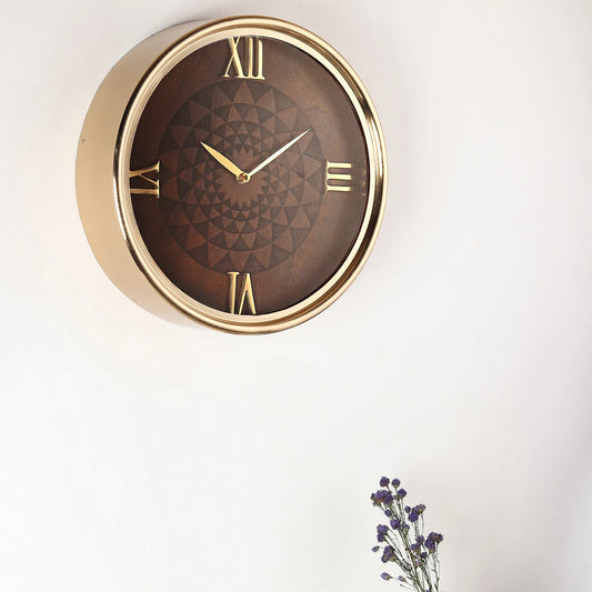 61-111-36-3 Luxe Woodcraft Wall Clock