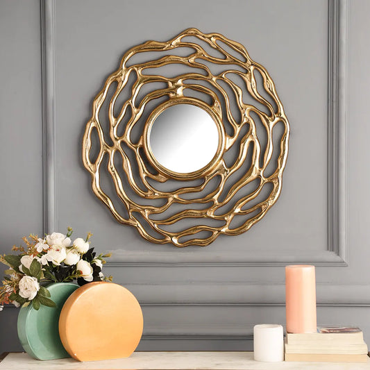 Katz Round Decorative Wall Mirror