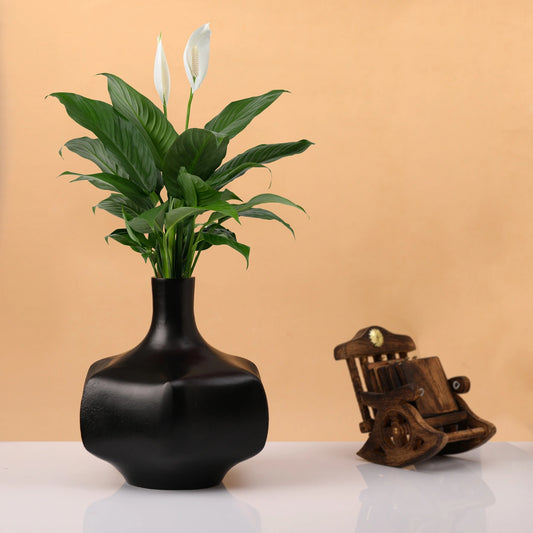 61-408-23-3 Verdant Metal Black Vase