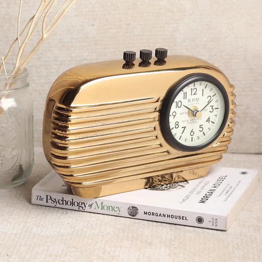 61-967-21-2 Radio Reverie Table Clock in Gold