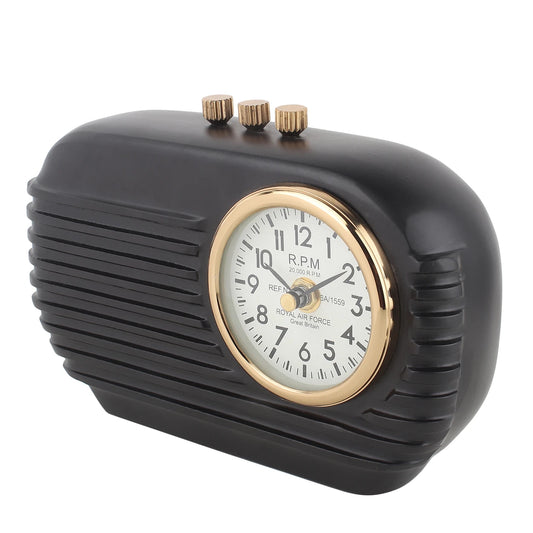 61-967-21-3 Radio Reverie Table Clock in Black