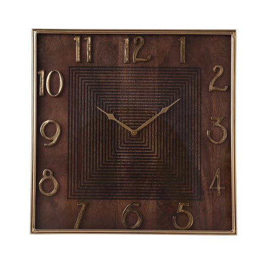 61-968-61-2 Chateau Square Gold Wall Clock