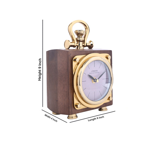 62-206-23 Vintage Pocketwood Table Clock