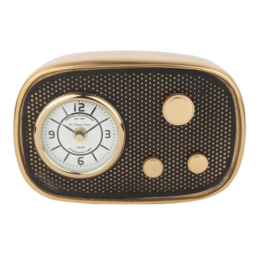 62-848-22-2 Radio Wave Table Clock In Gold Frame