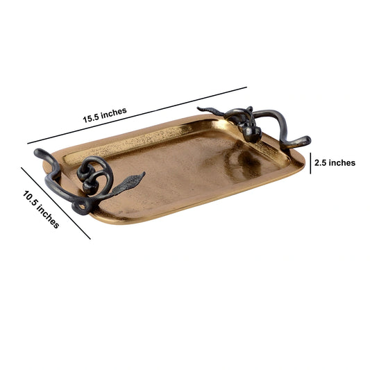 71-711-40-2 Cherry Vine Gold Décorative Platter