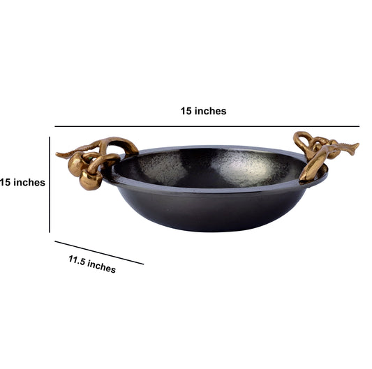 Dimensions of Metal Serving Bowl Set - 1 Blowl, 2 Serving Spoons