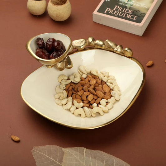 Serving Plate with Dip Bowl