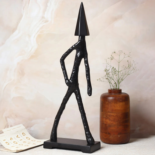 73-960-46-3 Arrowed Being Sculpture in Black