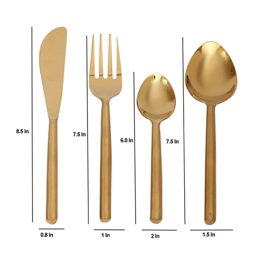 80-005-23-2 Radiant Reflections Gold Cutlery Set