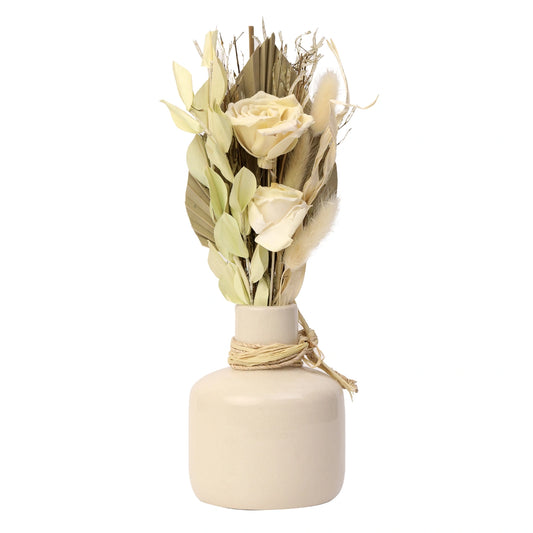 80-025-30 Lea Dried Yellow Delight small vase