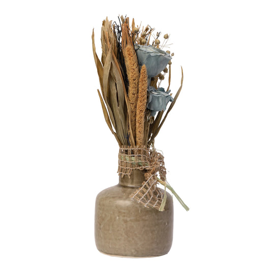 80-027-30 Lea Dried Ocean Blue Small Vase