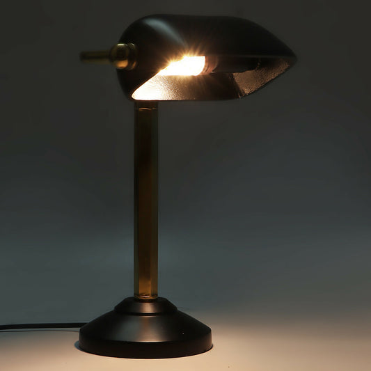 Black Aluminum Handcrafted Adjustable Study Bankers Lamp-70-953-46