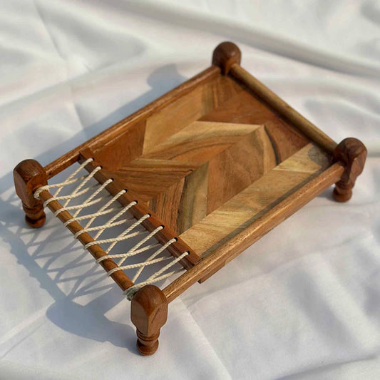 Wooden Charpai Serving Platter | Unique Serving Tray