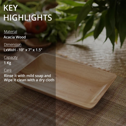 Key highlights of Wooden platter