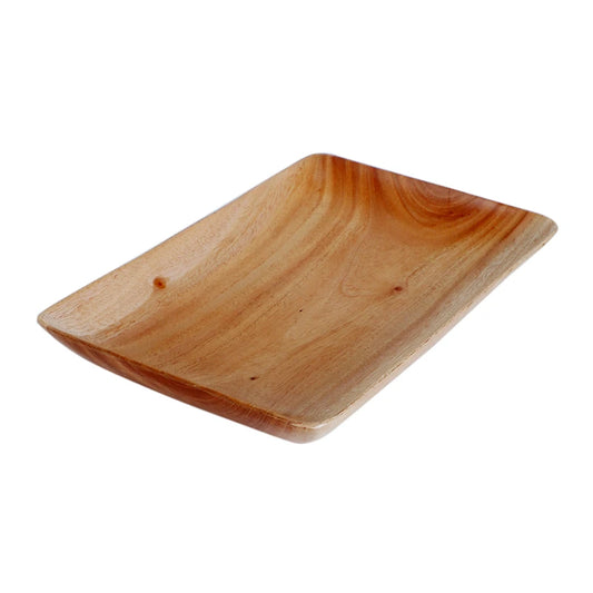 Isometric view of wooden tray 
