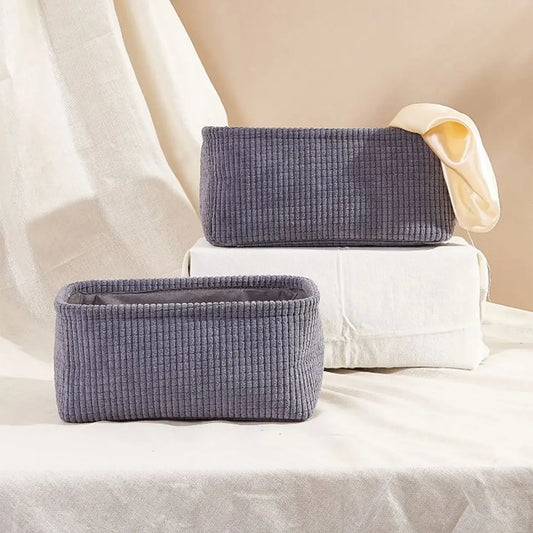 Velvet Fabric Storage Basket for Clothes
