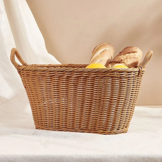 Plastic rattan deals storage baskets