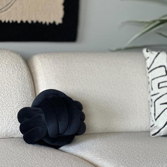 Black Knotted Cushion for Sofa Set