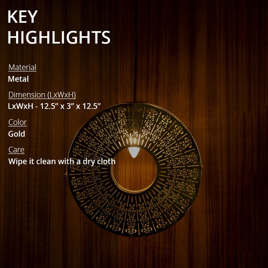 Key highlights of metal hanging light