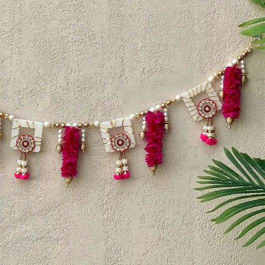 Flower and Moti Design Toran | Door Toran For Diwali | Festive Decor