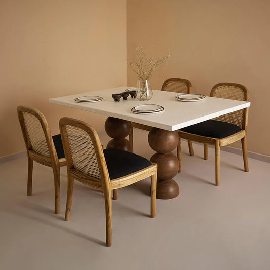 Ball Pack - 4 Seater Dining Table | Wooden Dining Table