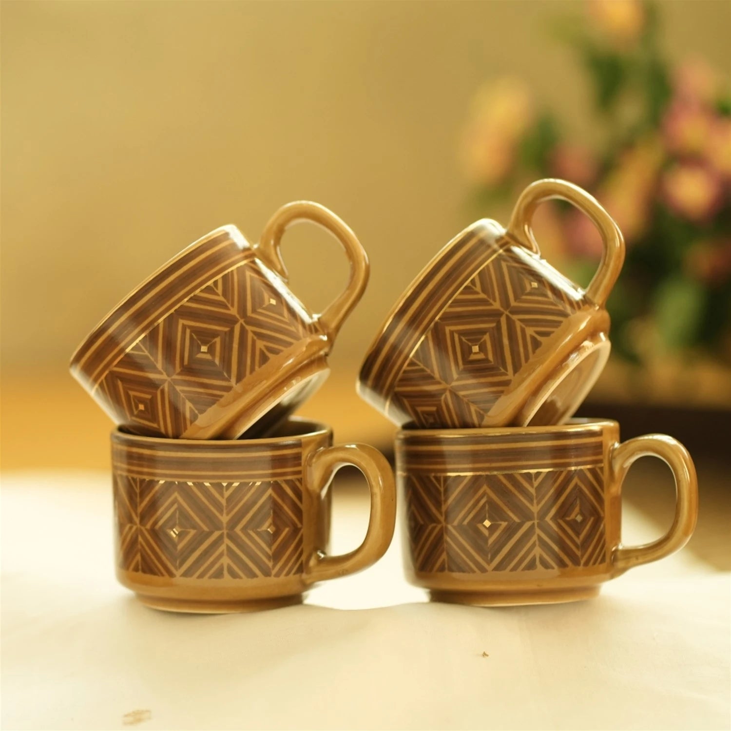 Tea Set 22-Piece Porcelain Ceramic Coffee Tea Gift Sets Cups Saucer Service  for | eBay
