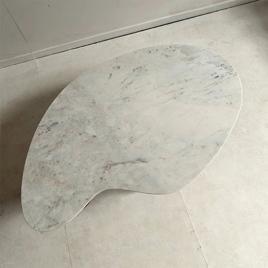 White marble table for home