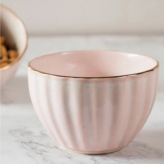Blush Ceramic Bowl Set of 2 | Ice Cream Bowls | Small Serving Bowls