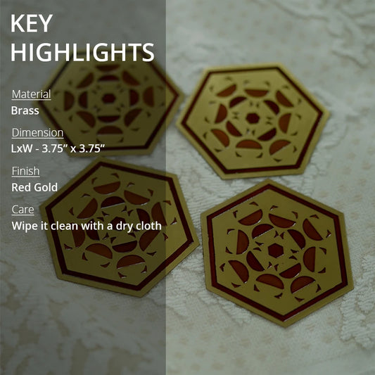 Key highlights of Antique Red Drink Coasters