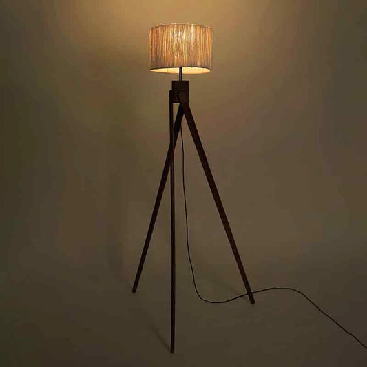 Casa Tripod Floor Lamp | Tripod Lamp for Living Room | Wooden Floor Lamp