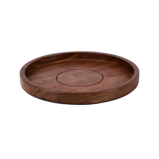 Wooden plate for pooja 