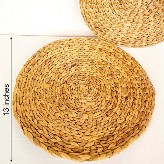 Dimension of Round woven table mats