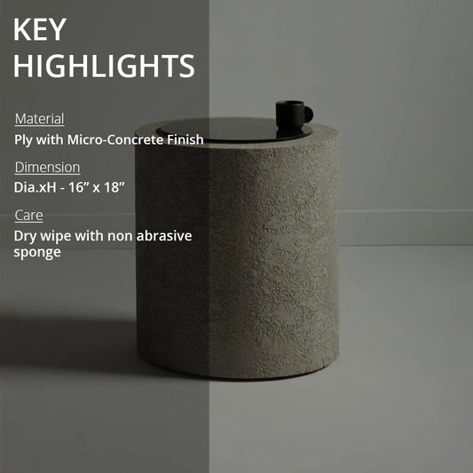 Key highlights of Round side table