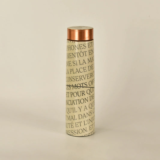 French Vocabulary-inspired Designer Copper Bottle