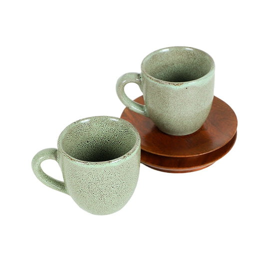 green tea cup set of 2